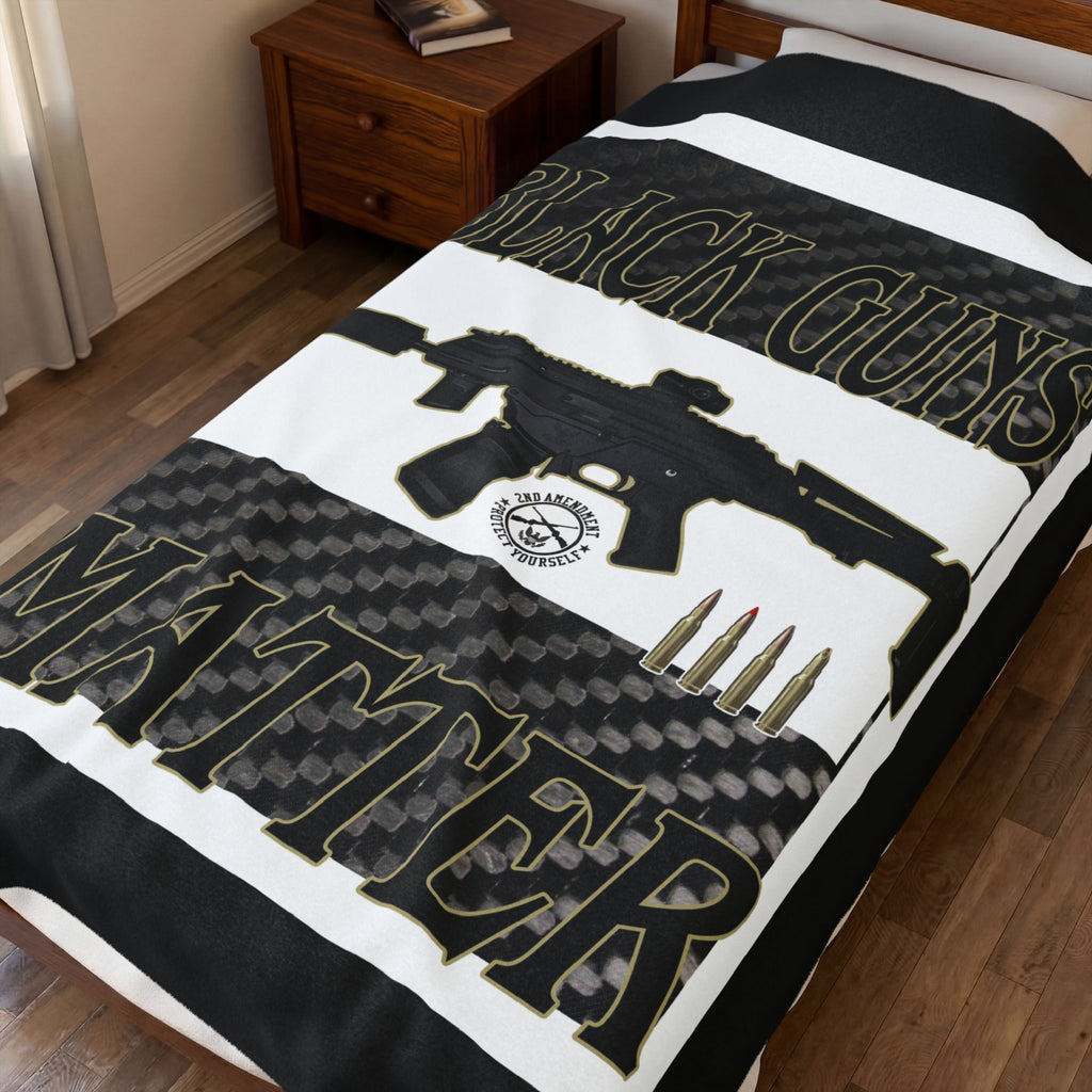Black Guns Matter / Velveteen Plush Blanket