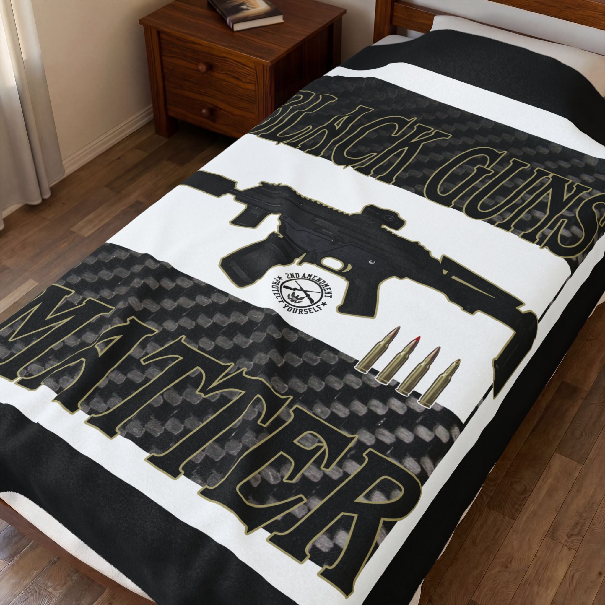 Black Guns Matter / Velveteen Plush Blanket