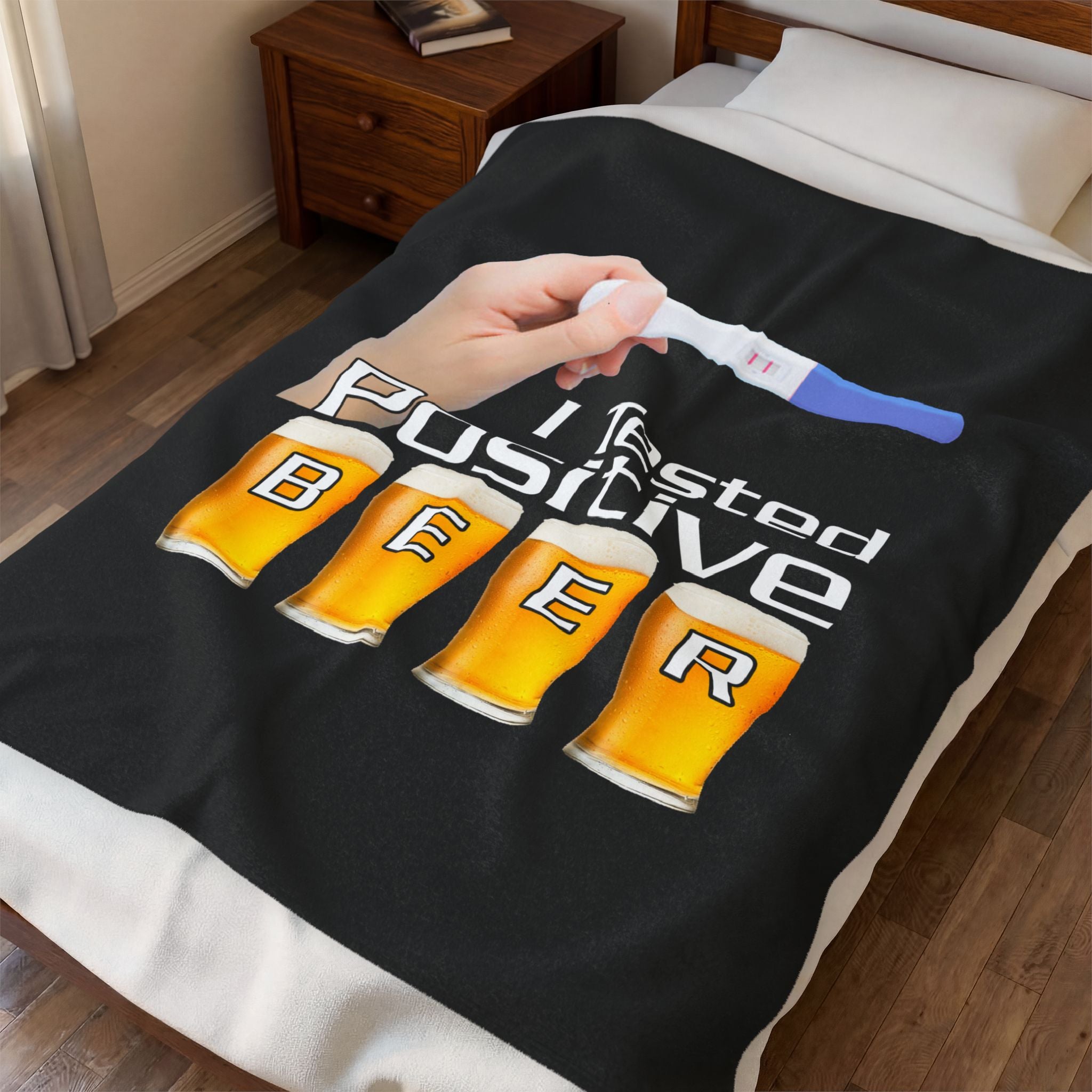 Tested Positive Beer/ Veviteen Plush Blanket