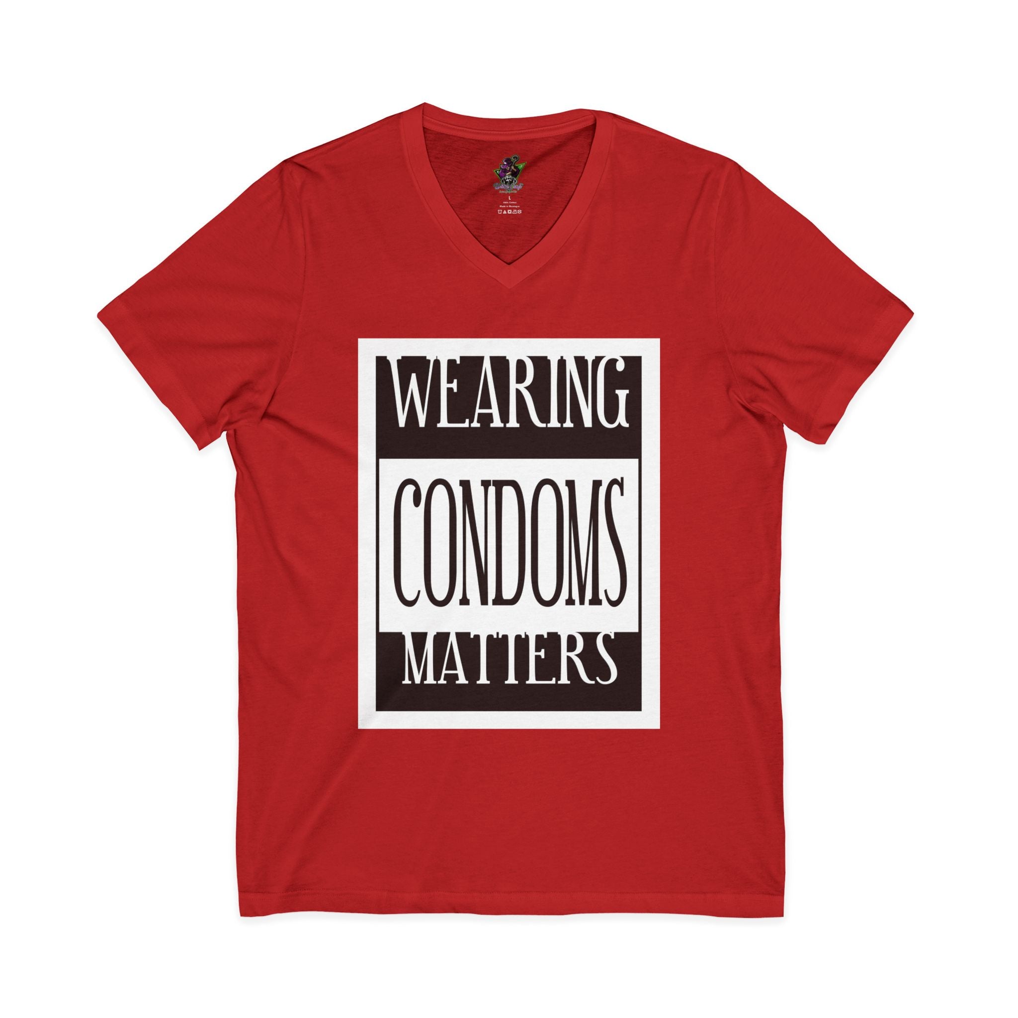Wearing Condoms Matters / V-Neck Tee