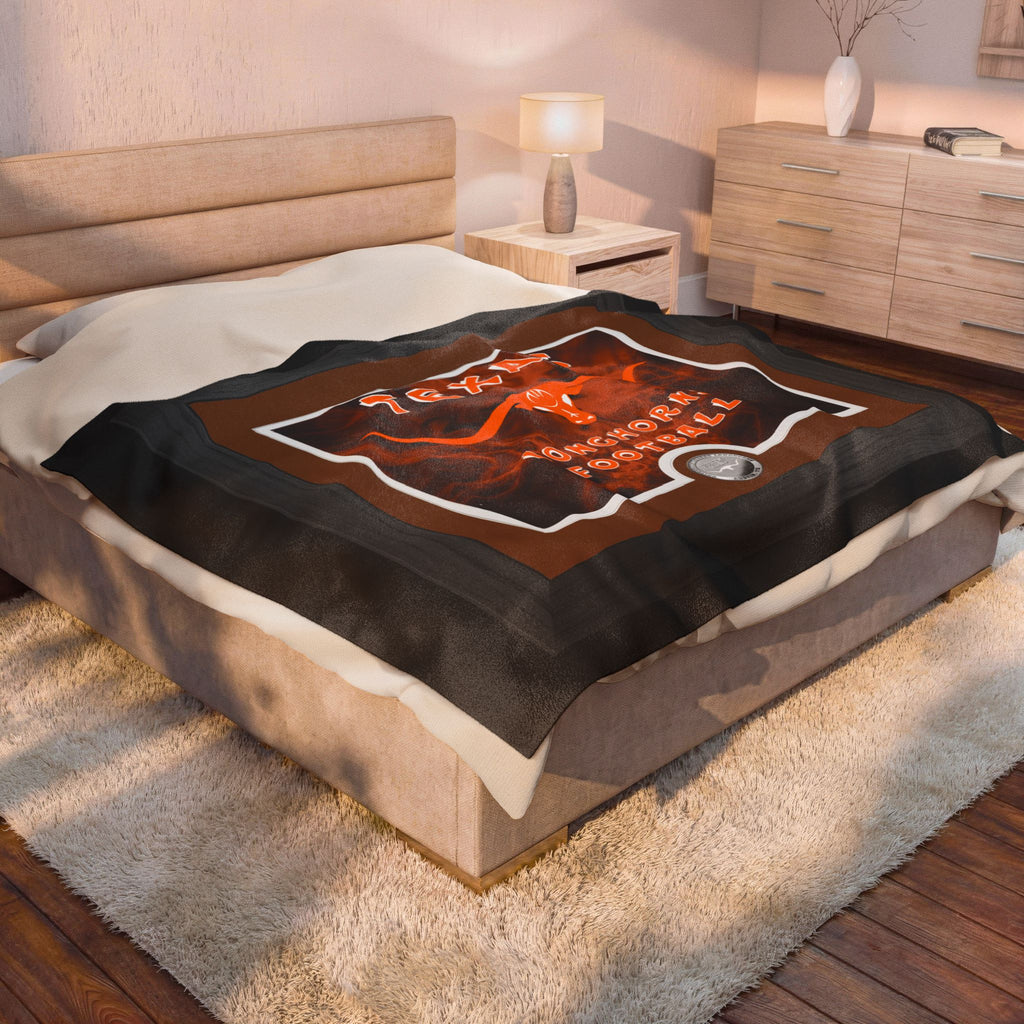 Texas Longhorns Framed / Velveteen Plush Blanket