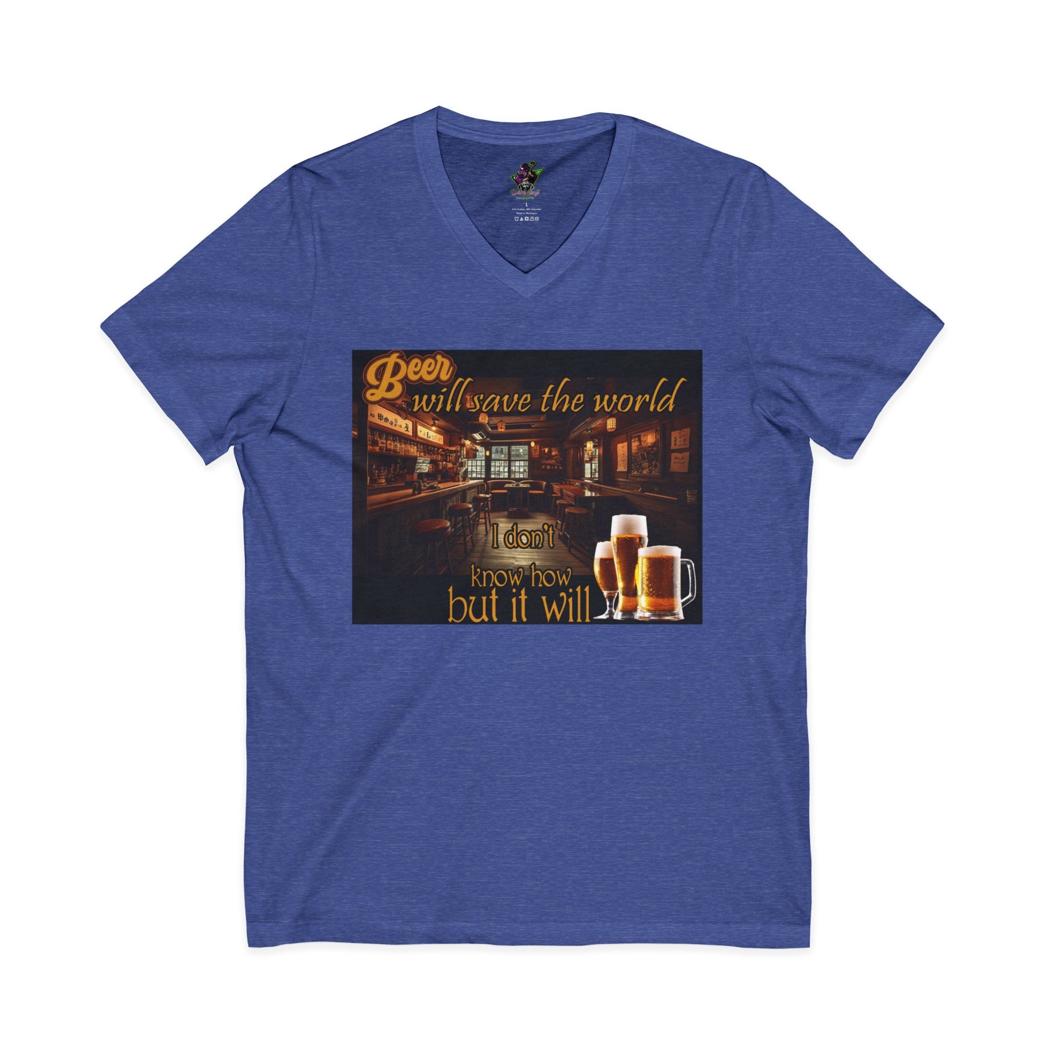Beer Will Save The World / V-Neck Tee