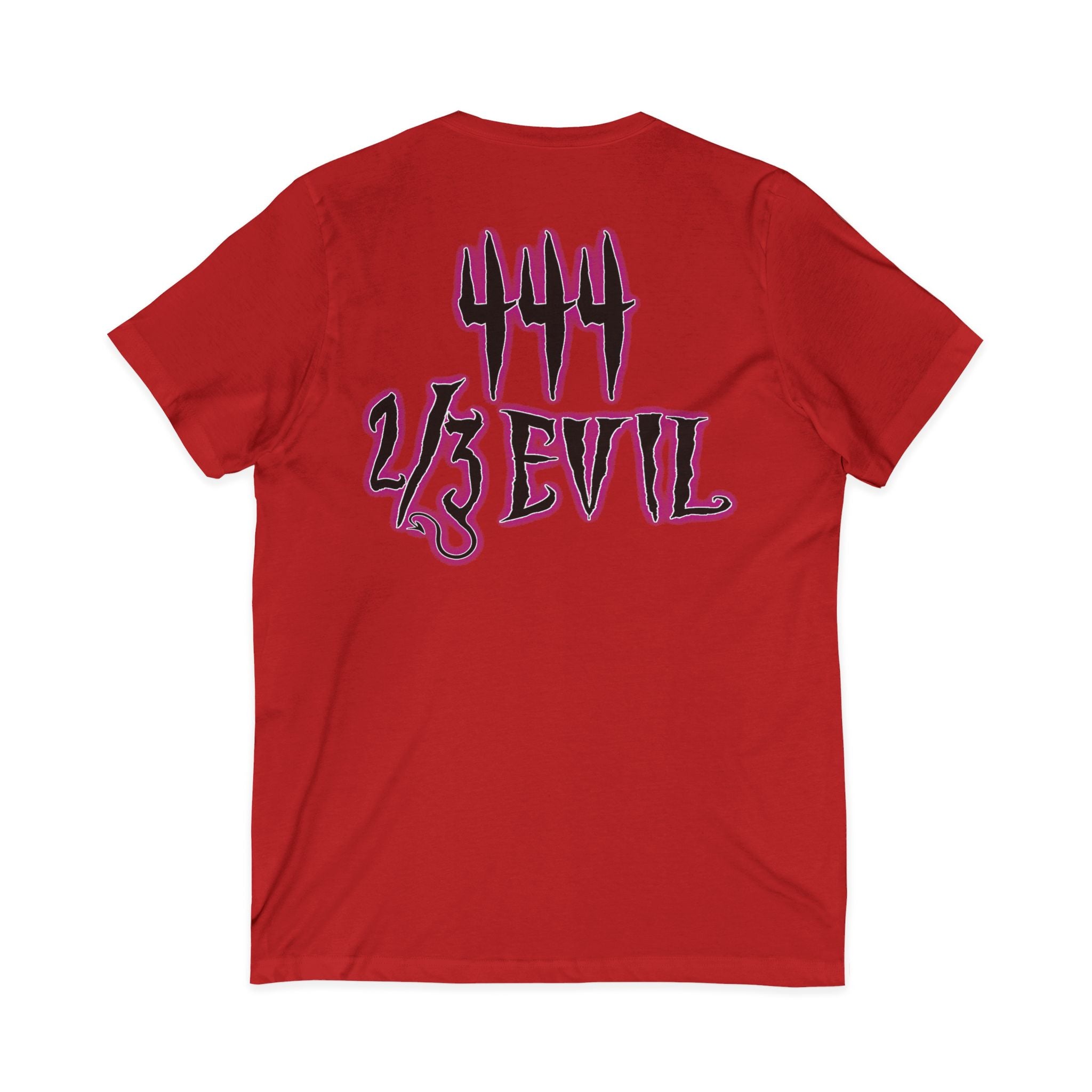 2/3 Evil Gothic Purple Script / V-Neck Tee