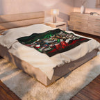 Mexico Teddy Bear /  Velveteen Plush Blanket