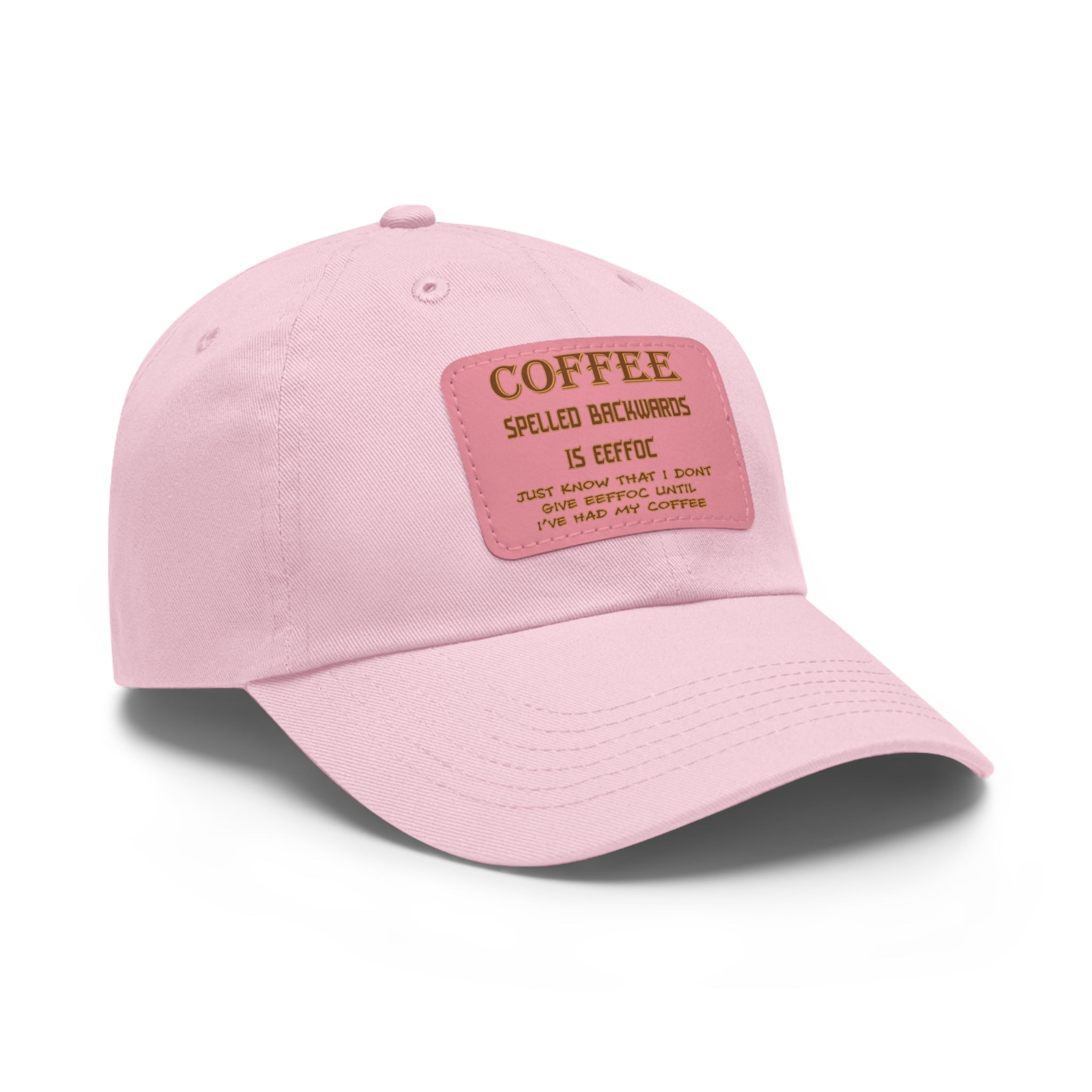 Coffee Spelled Backwards Is EEFFOC/ Leather Patch
