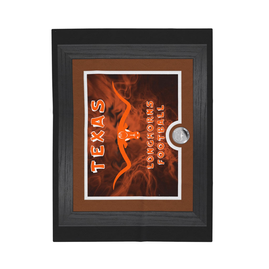 Texas Longhorns Framed / Velveteen Plush Blanket