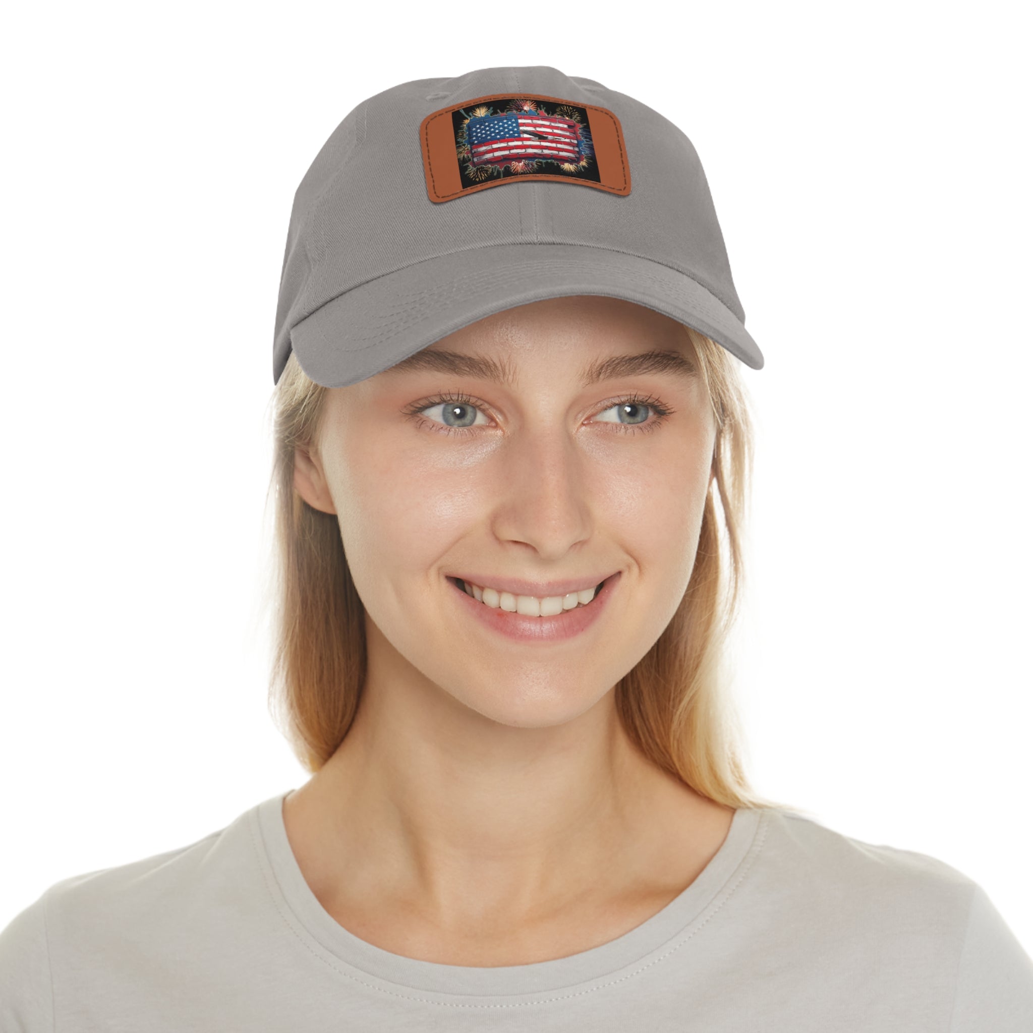American Brick Flag / Leather Patch Hat