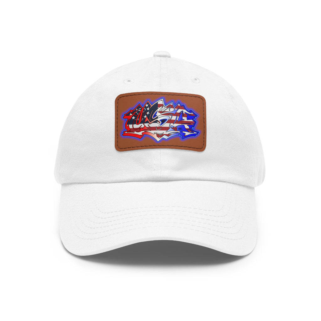 USA Graffiti / Leather Patch Hat