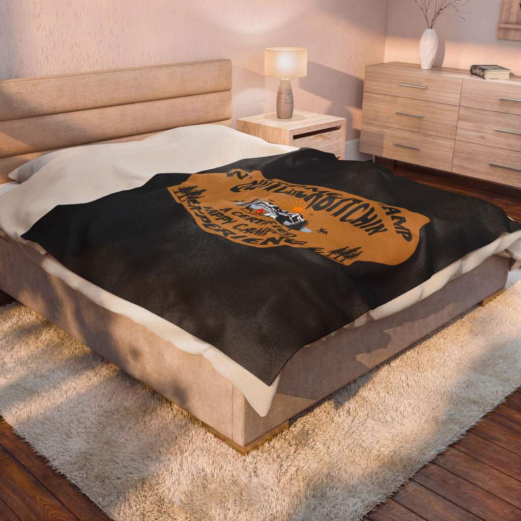 Camp Quitcherbitchin / Velveteen Plush Blanket