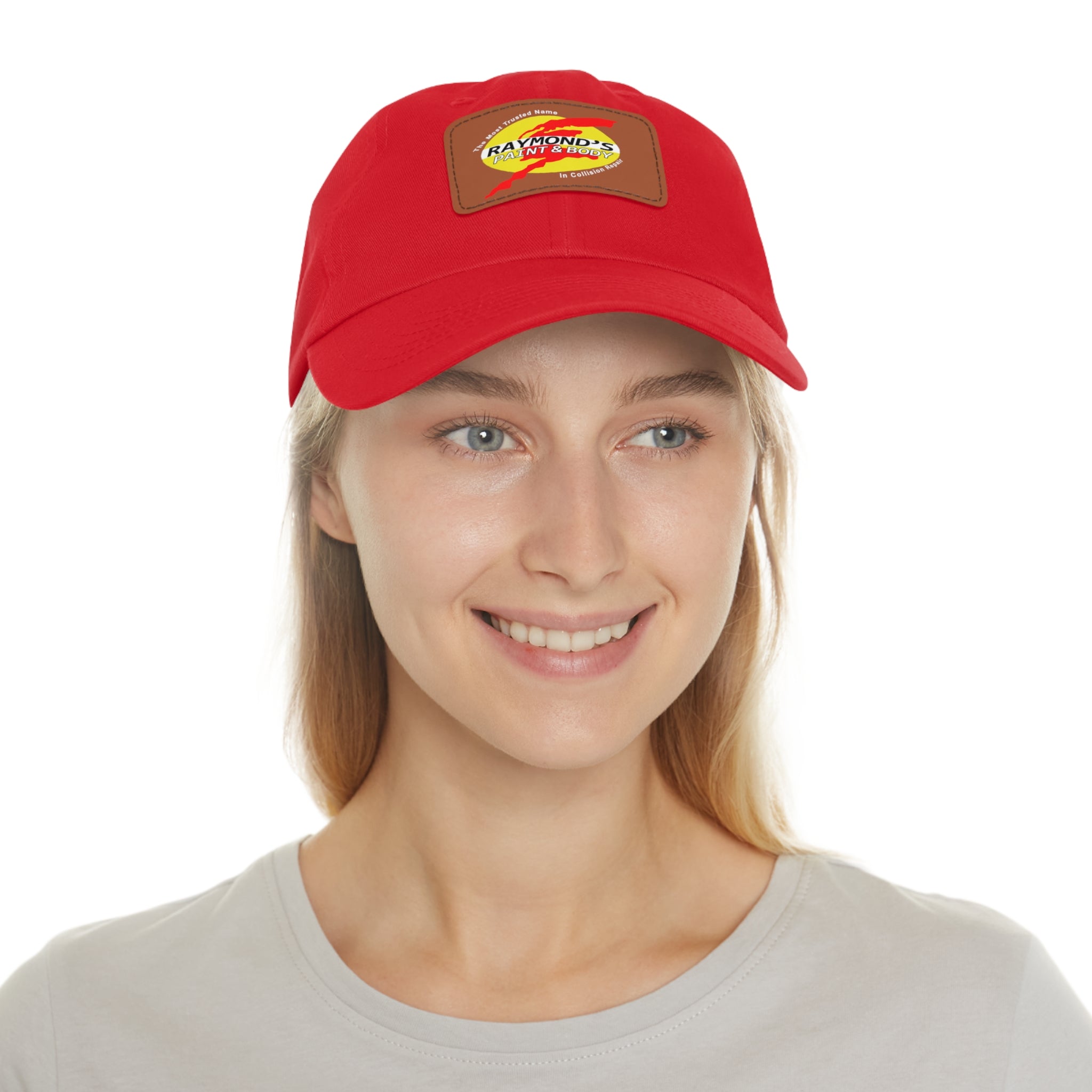 Raymond's Paint & Body Logo / Leather Patch Hat