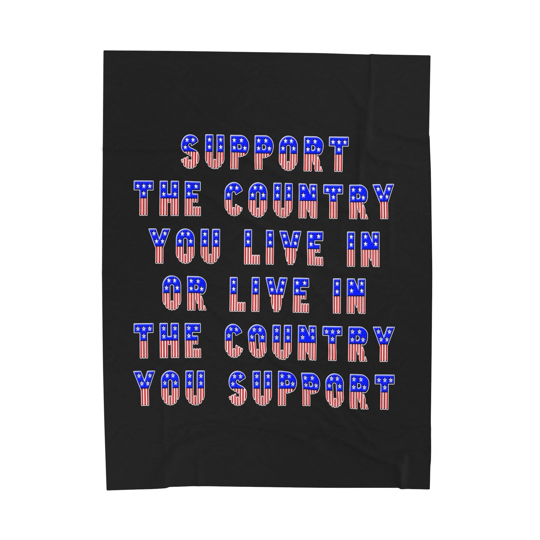 Support the Country / Velveteen Plush Blanket