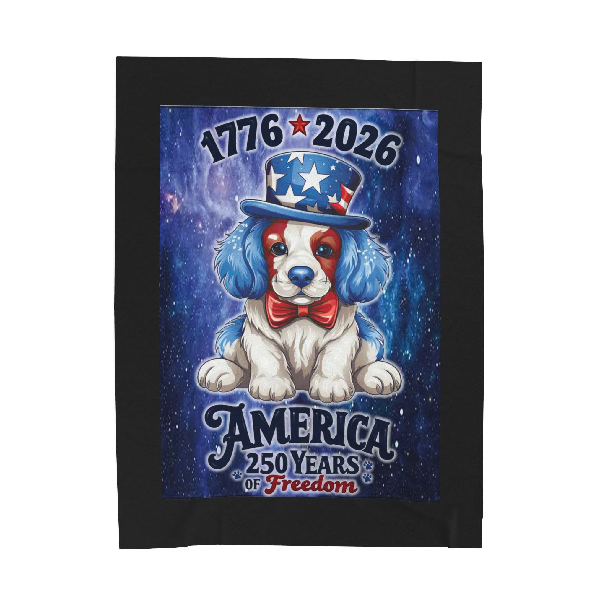 American Puppy 250th / Velveteen Plush Blanket