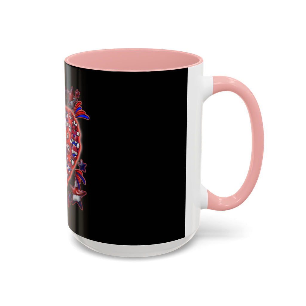 Patriotic Dog Heart / Accent Coffee Mug 11/15oz