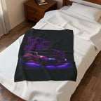 Daughter Doesn't Drive Like A Girl Purple / Velveteen Plush Blanket
