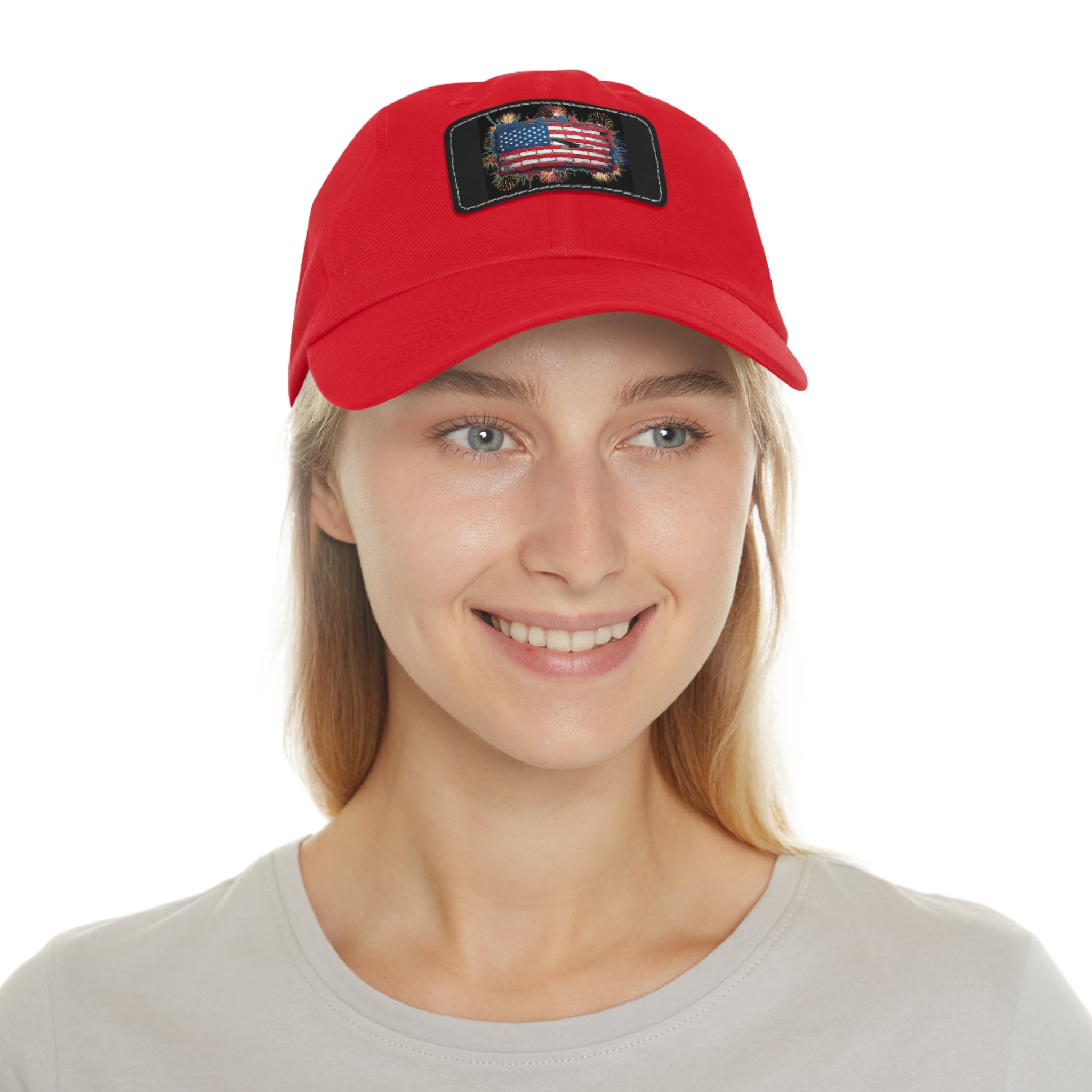 American Brick Flag / Leather Patch Hat