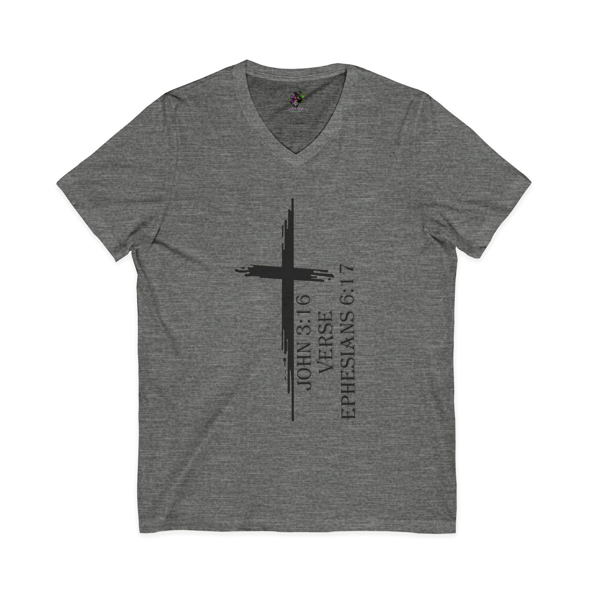 John 3:16 / Ephesians 6:17 / V-Neck Tee