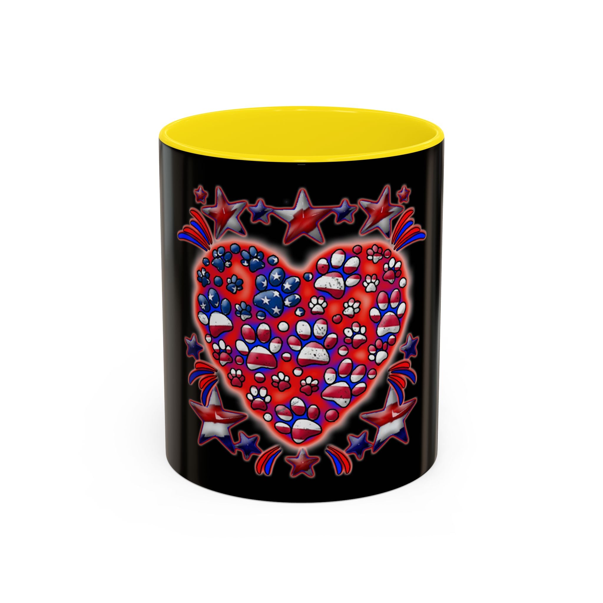 Patriotic Dog Heart / Accent Coffee Mug 11/15oz