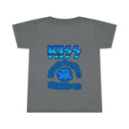 Toddler T-Shirt - KISS Band Graphic Tee (Blue Retro Rock Guitar Design)