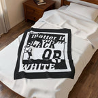 Black Or White / Velveteen Plush Blanket