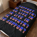 Support the Country / Velveteen Plush Blanket