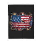 American Brick Flag / Velveteen Plush Blanket