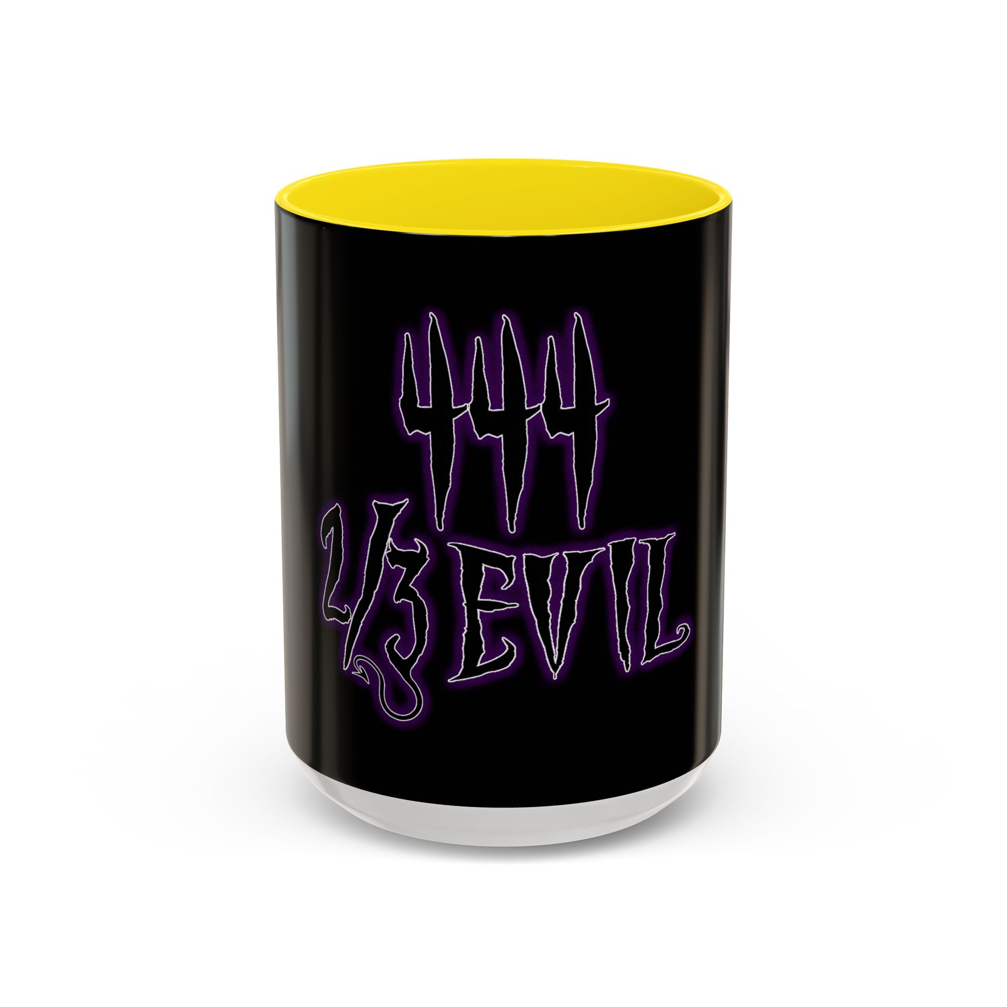 2/3 Evil Gothic Purple Script / Accent Coffee Mug 11/15oz