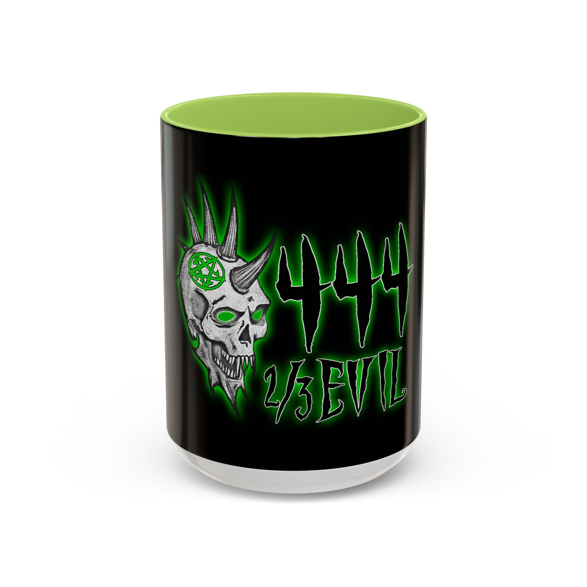 2/3 Evil Punk Skull / Accent Coffee Mug 11/15oz