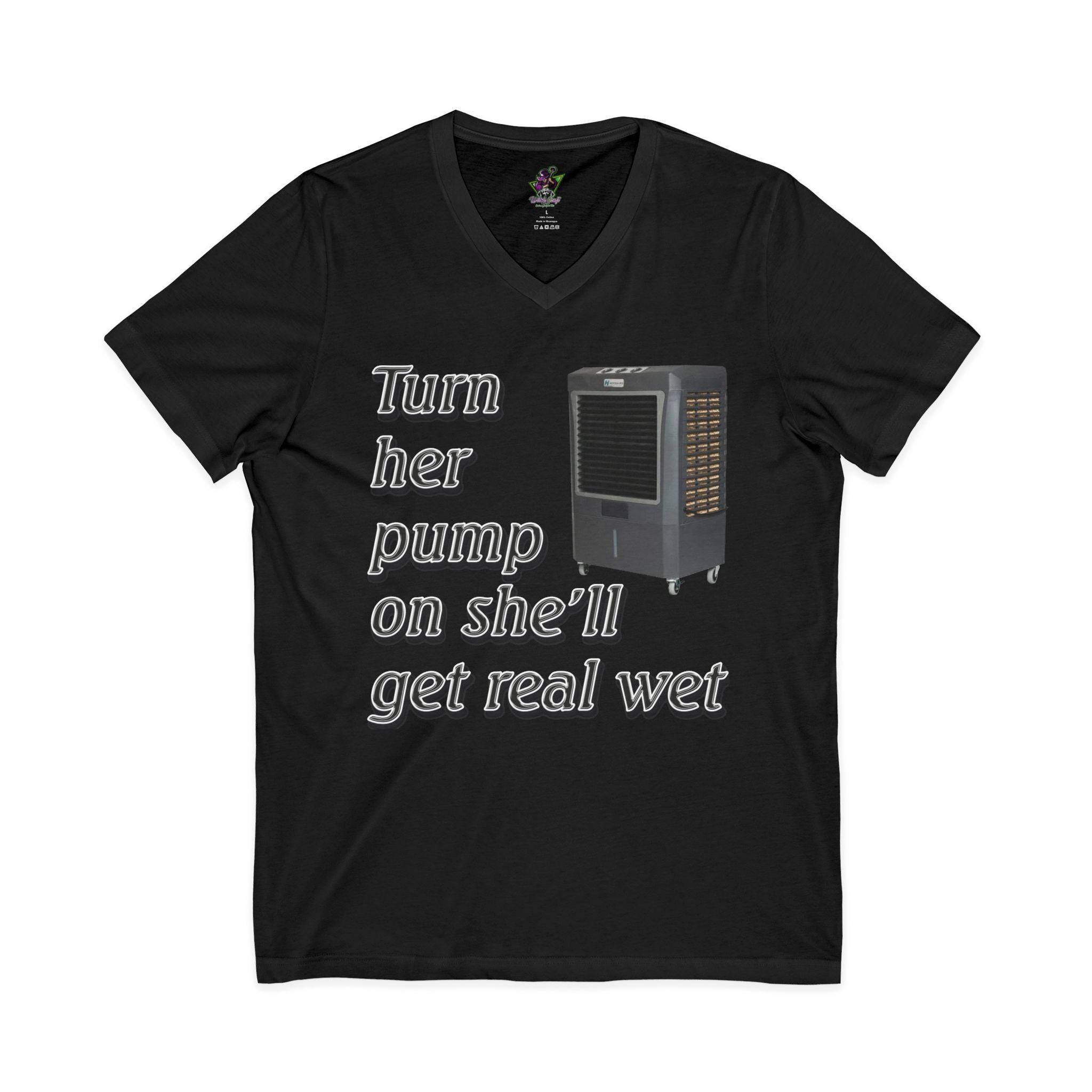 Turn Her Pump On / V-Neck Tee