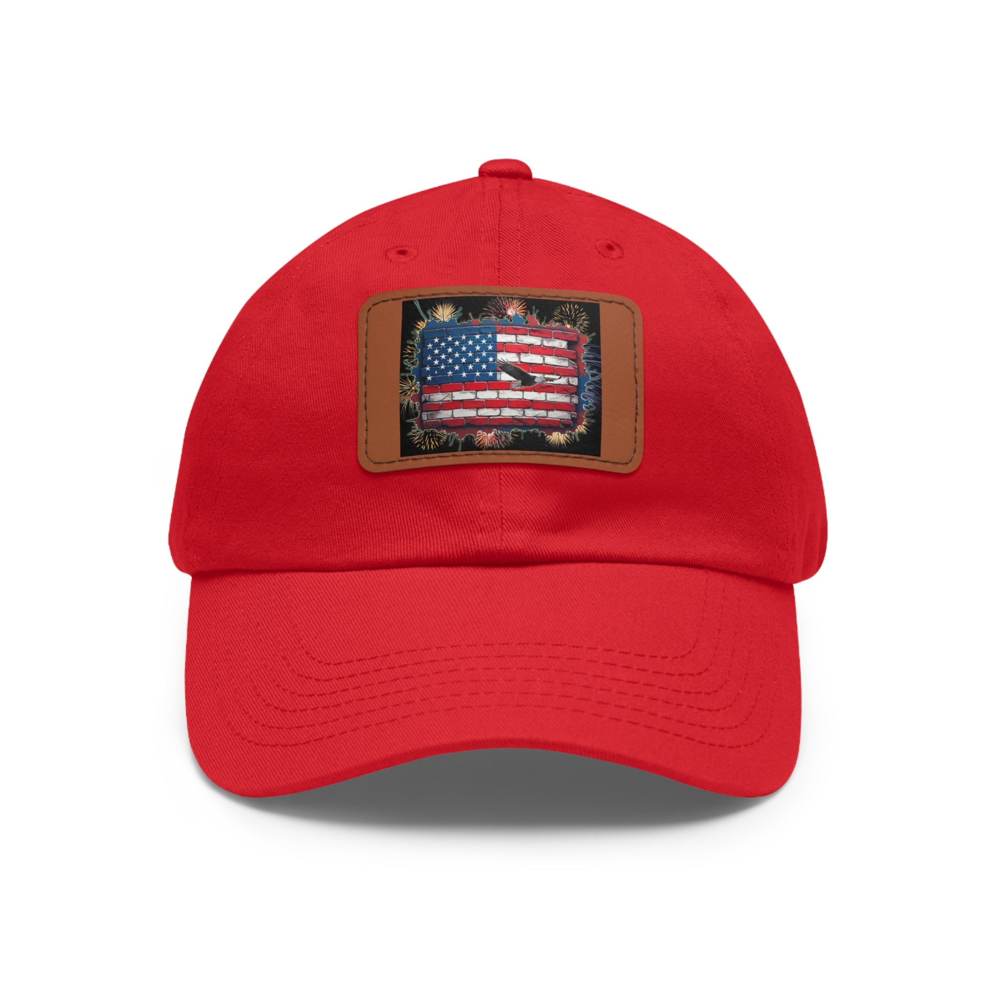 American Brick Flag / Leather Patch Hat