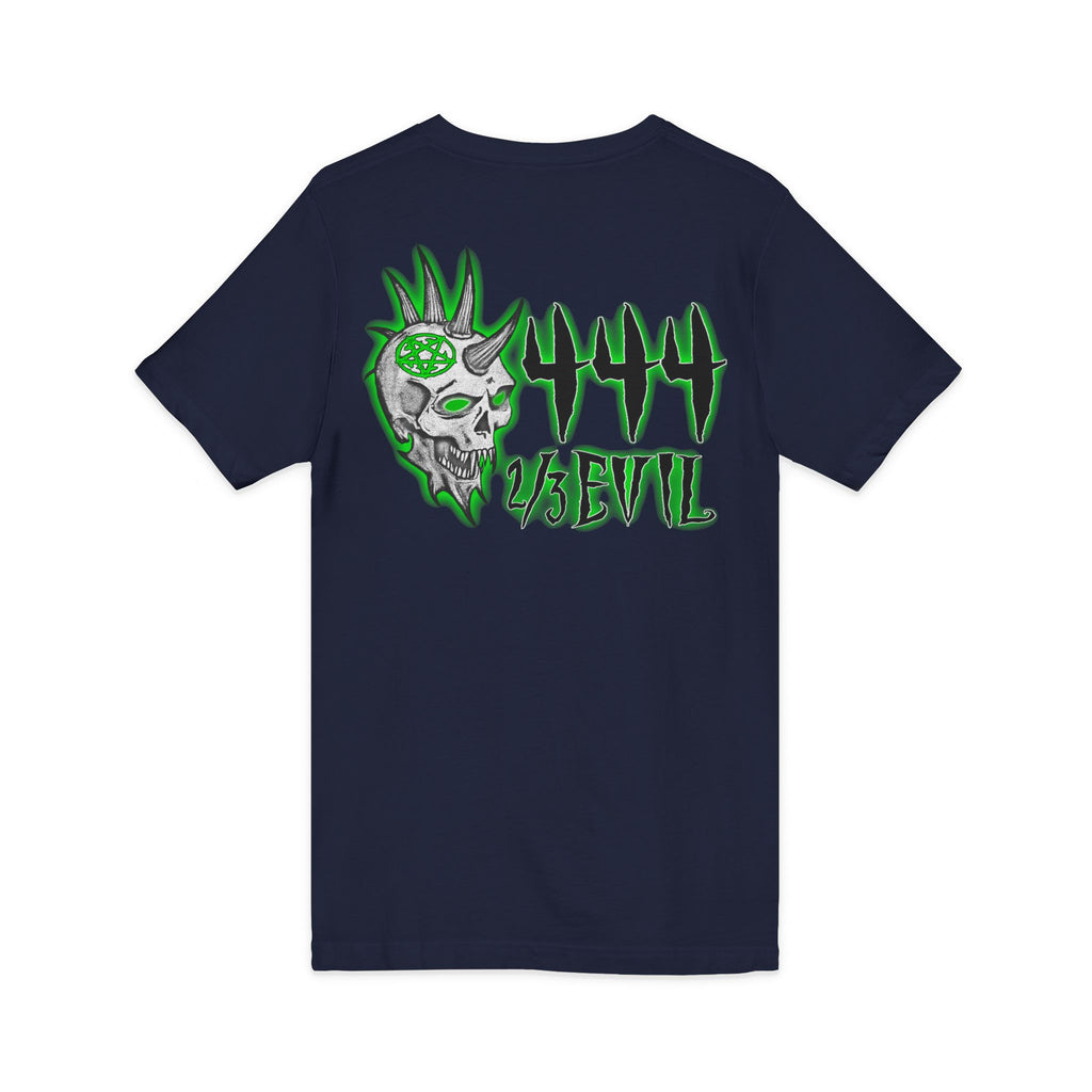 2/3 Evil Punk Skull / V-Neck Shirt