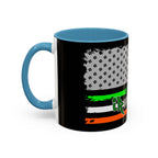 American/Ireland Flag / Accent Coffee Mug 11/15 oz