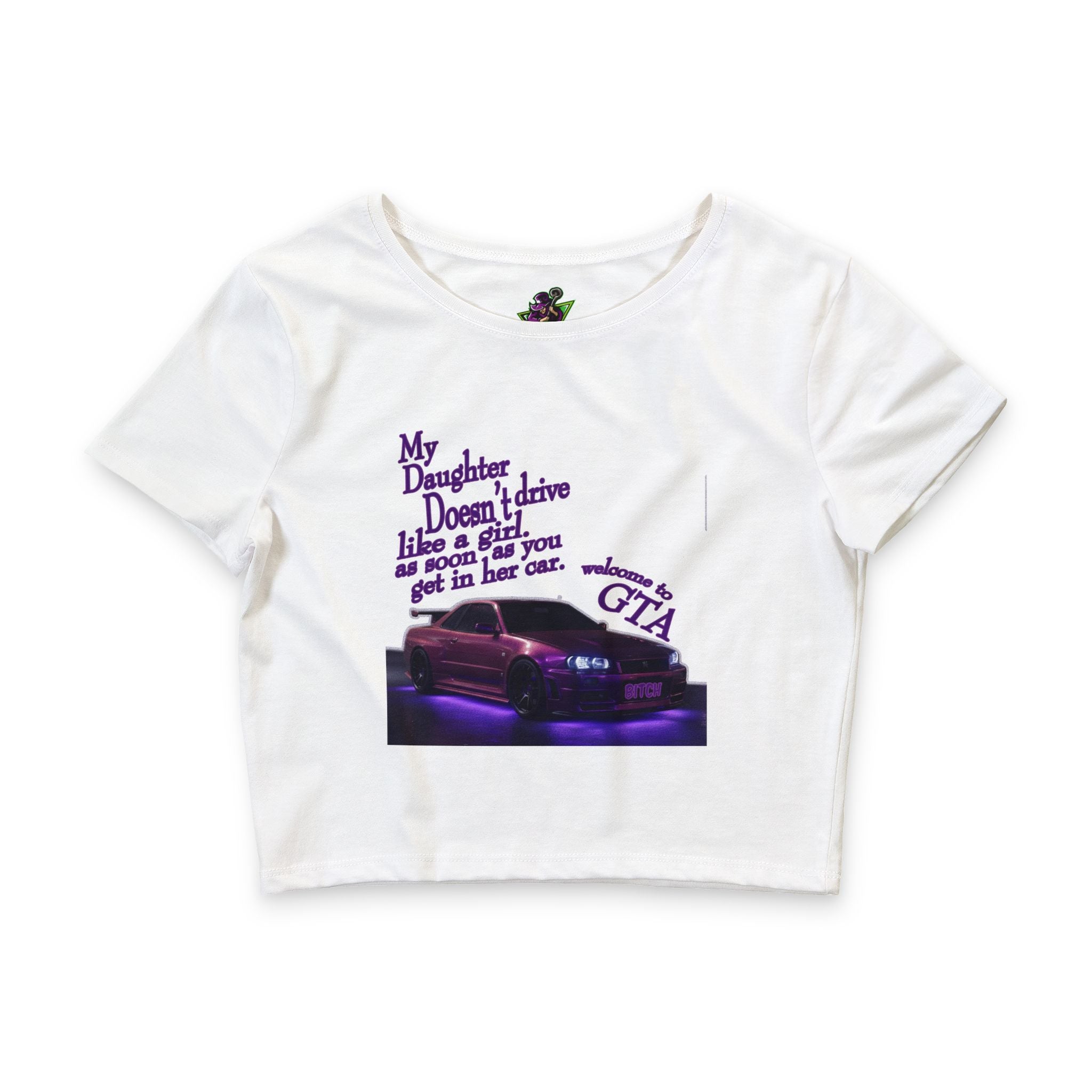 My Daughter Doesn't Drive Purple /Crop Tee