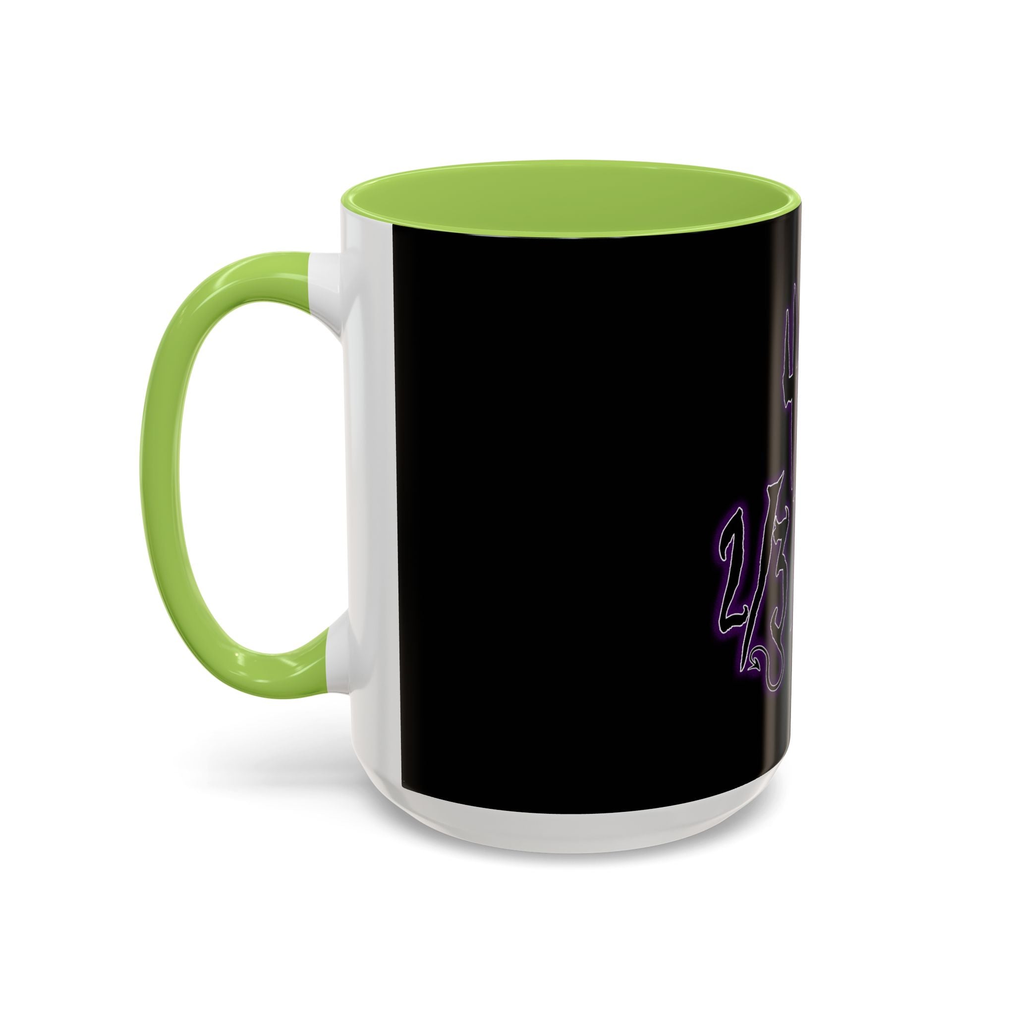 2/3 Evil Gothic Purple Script / Accent Coffee Mug 11/15oz
