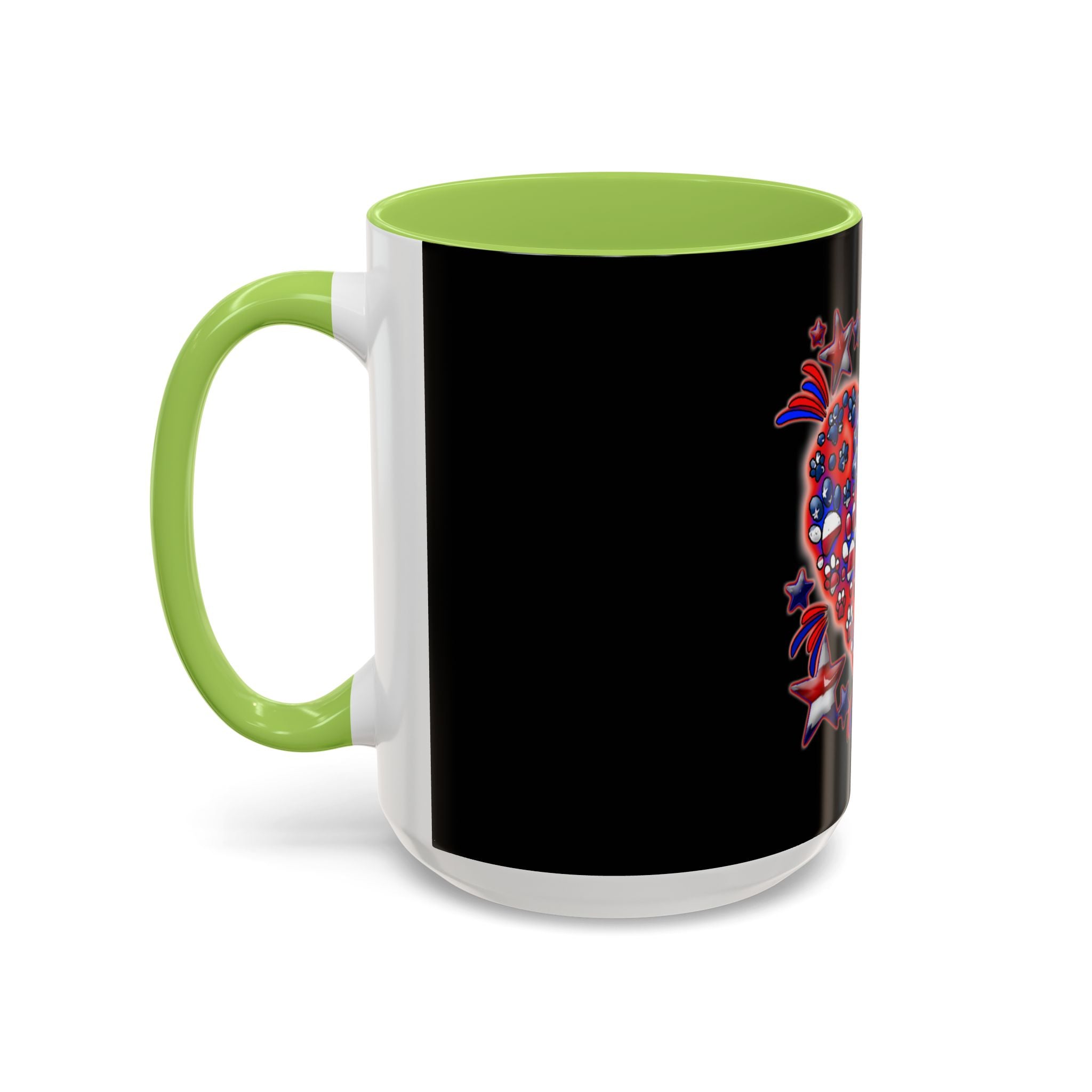 Patriotic Dog Heart / Accent Coffee Mug 11/15oz