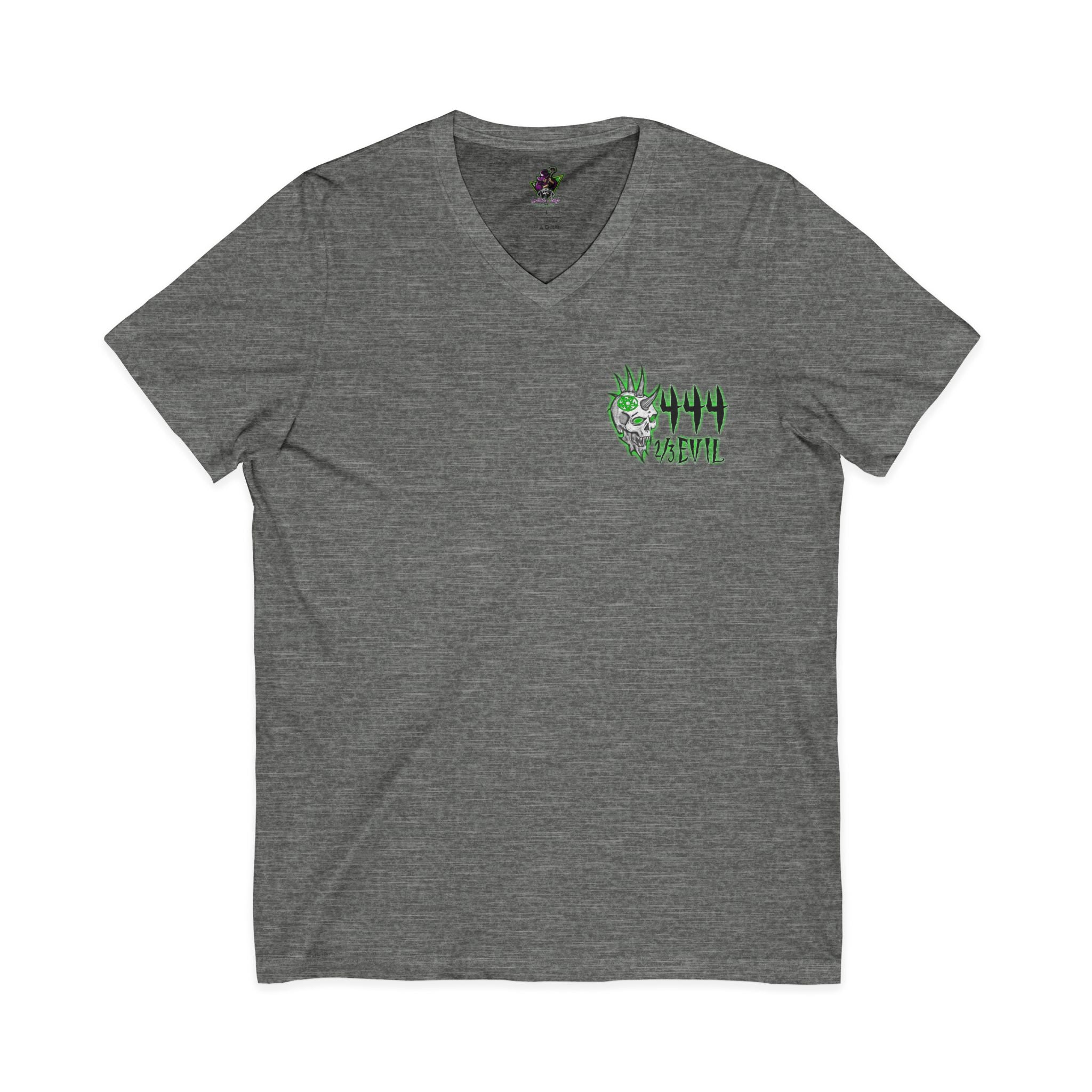2/3 Evil Punk Skull / V-Neck Shirt