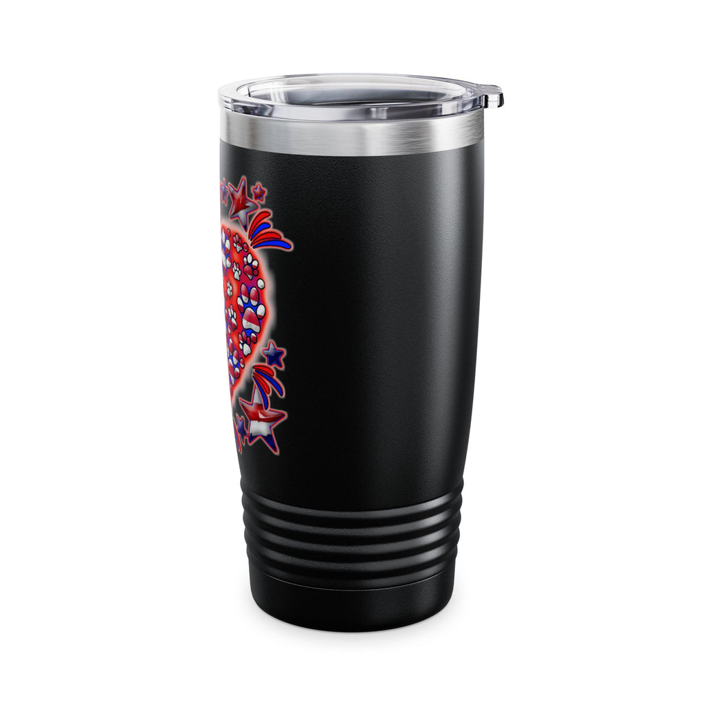 Patriotic Dog Heart / Insulated Tumbler 20oz