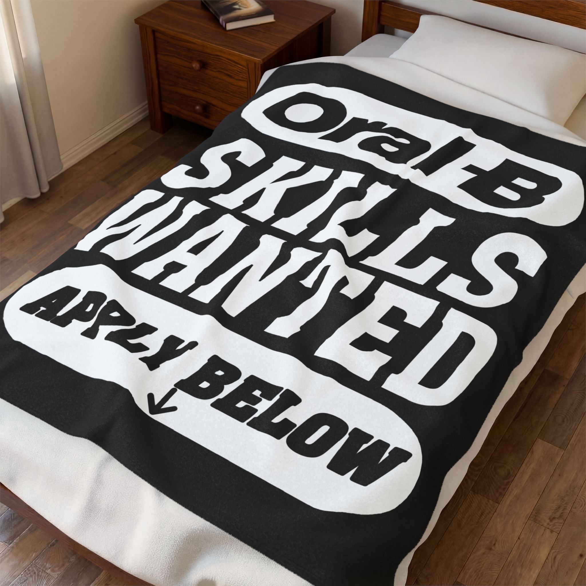 Oral-B Skills Wanted / Velveteen Plush Blanket