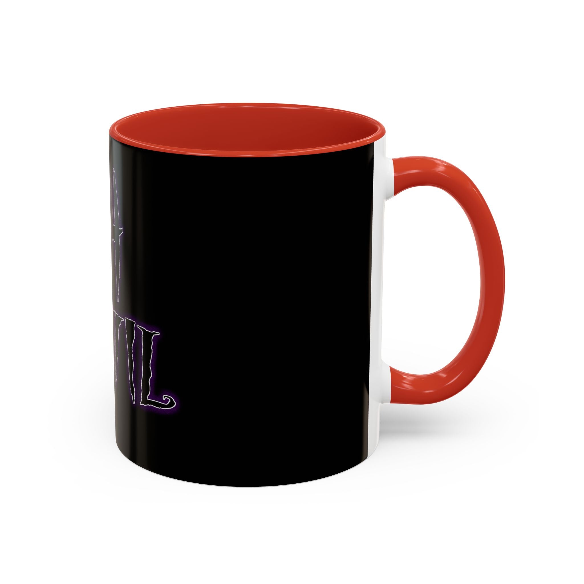 2/3 Evil Gothic Purple Script / Accent Coffee Mug 11/15oz