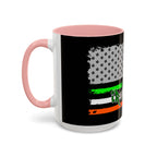 American/Ireland Flag / Accent Coffee Mug 11/15 oz