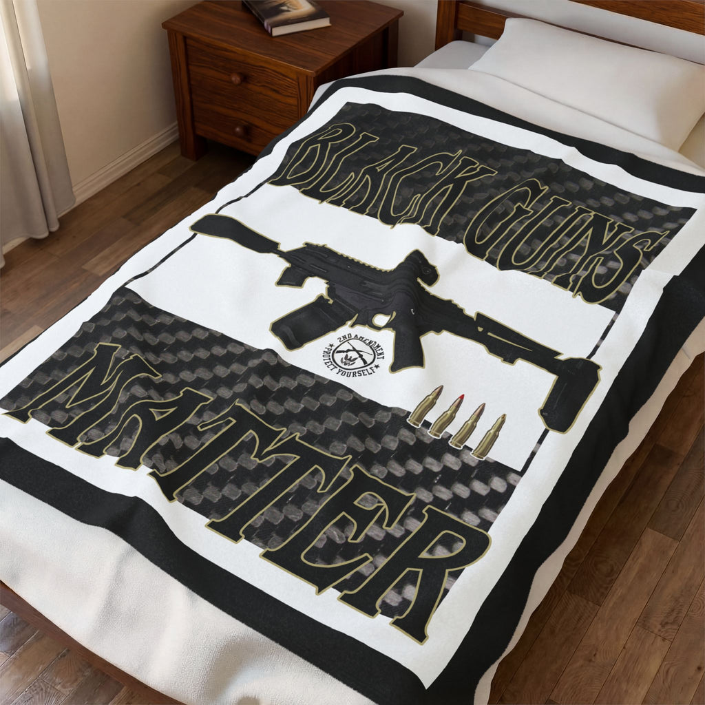Black Guns Matter / Velveteen Plush Blanket