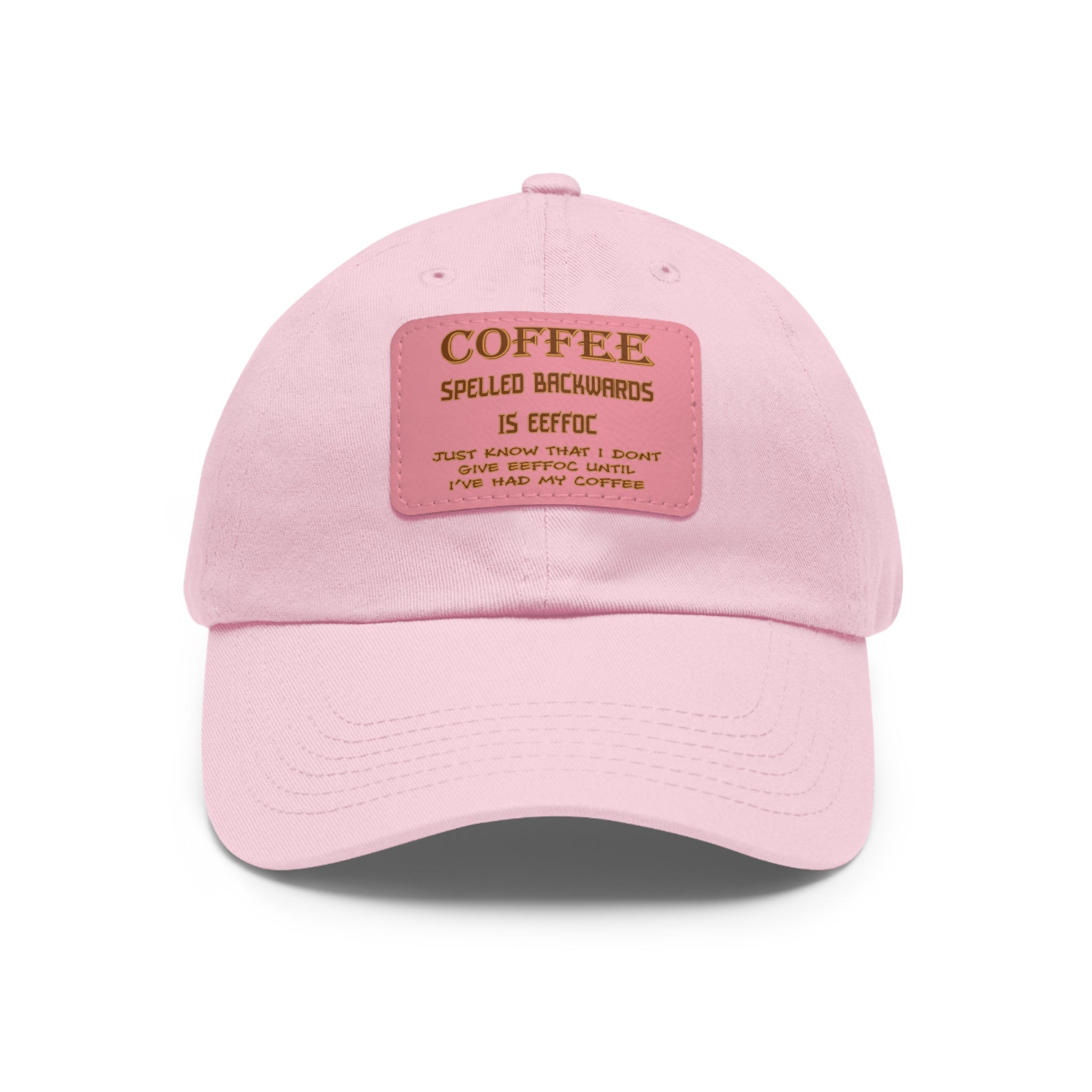 Coffee Spelled Backwards Is EEFFOC/ Leather Patch
