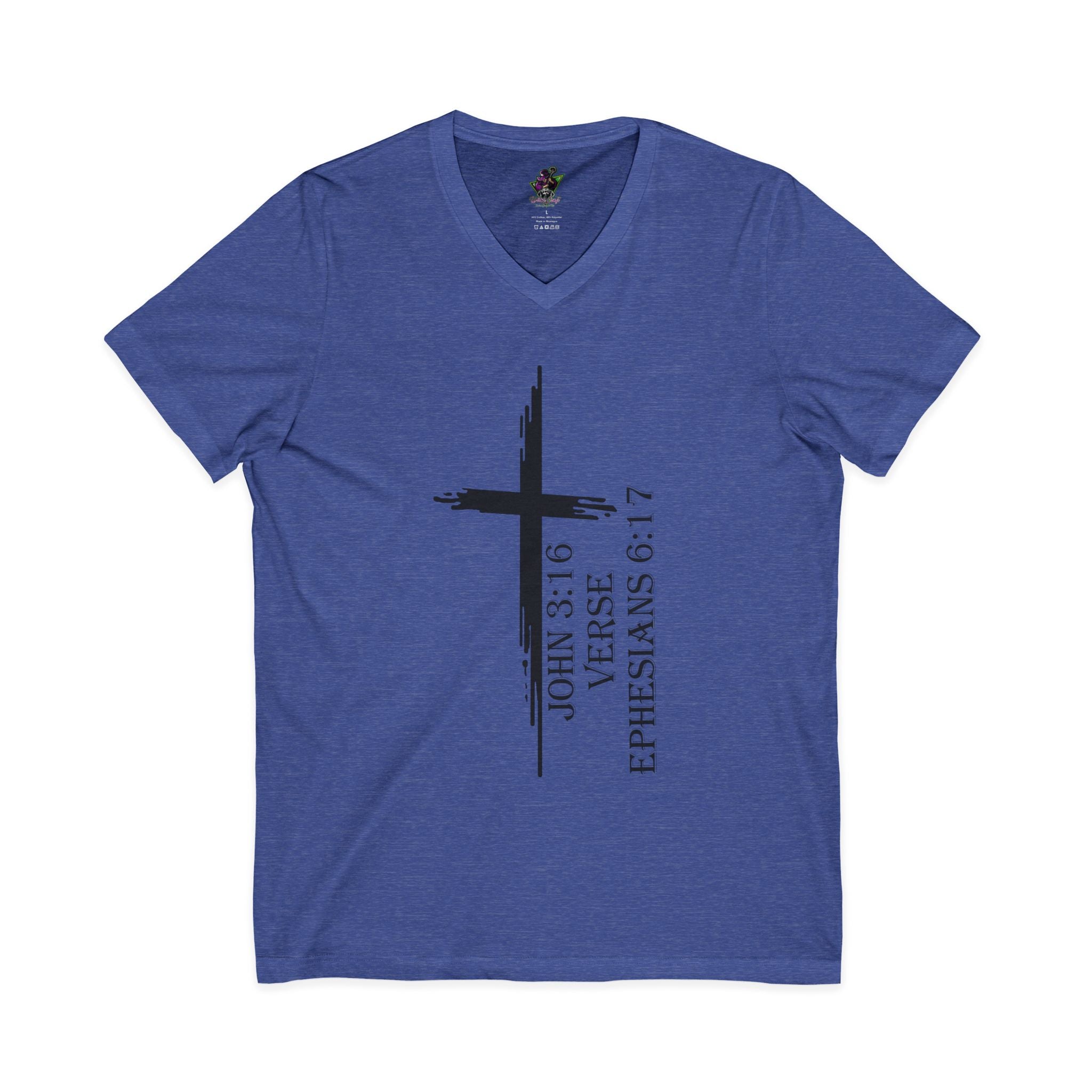 John 3:16 / Ephesians 6:17 / V-Neck Tee