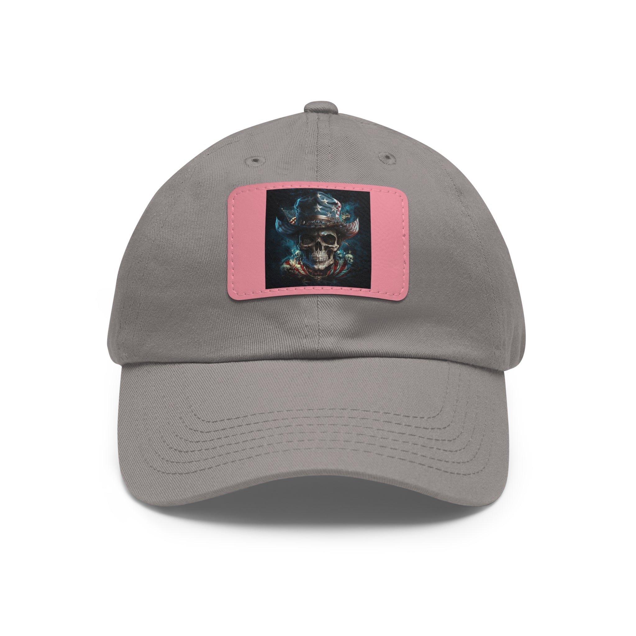 Skull Cowboy / Leather Patch Hat