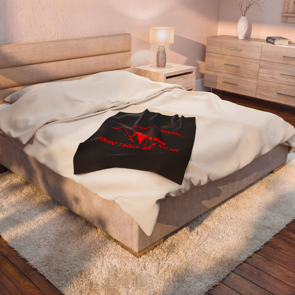Mind Your Business Guy Stripper / Velveteen Plush Blanket