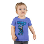Toddler T-Shirt - KISS Band Graphic Tee (Blue Retro Rock Guitar Design)