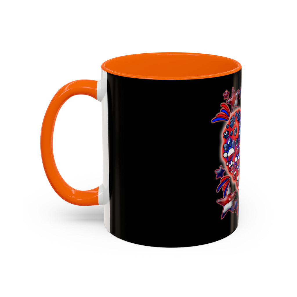 Patriotic Dog Heart / Accent Coffee Mug 11/15oz