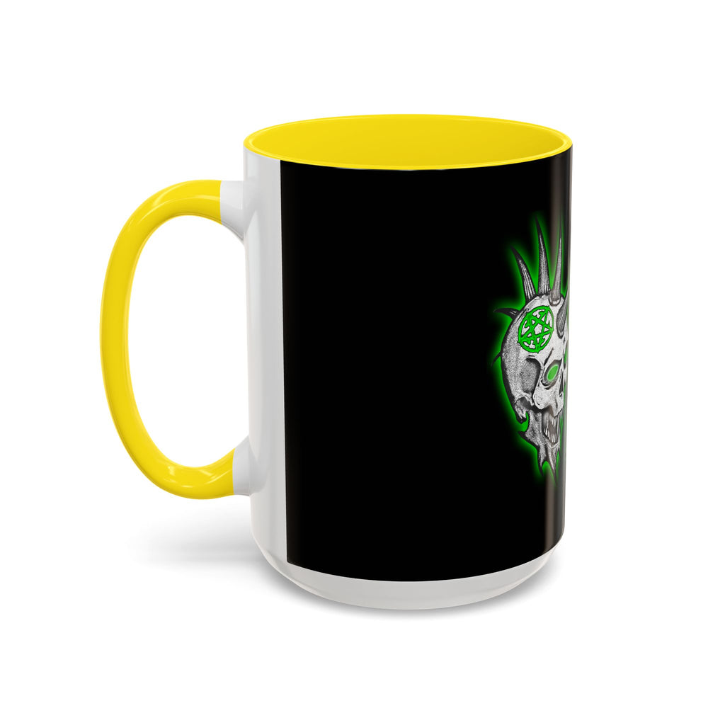 2/3 Evil Punk Skull / Accent Coffee Mug 11/15oz
