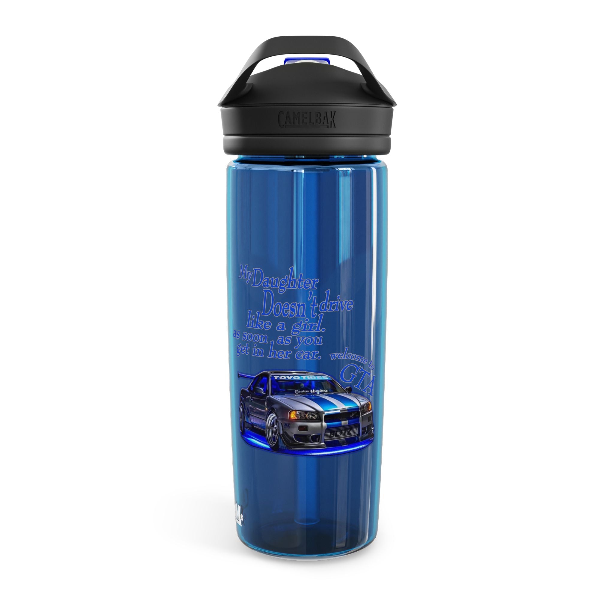 Daughter Doesn't Drive Like A Girl Blue / CamelBak Water Bottle 20/25oz