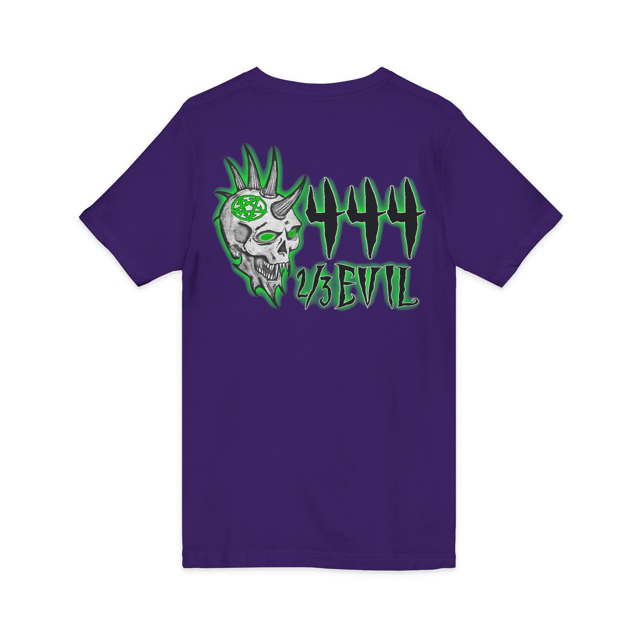 2/3 Evil Punk Skull / V-Neck Shirt
