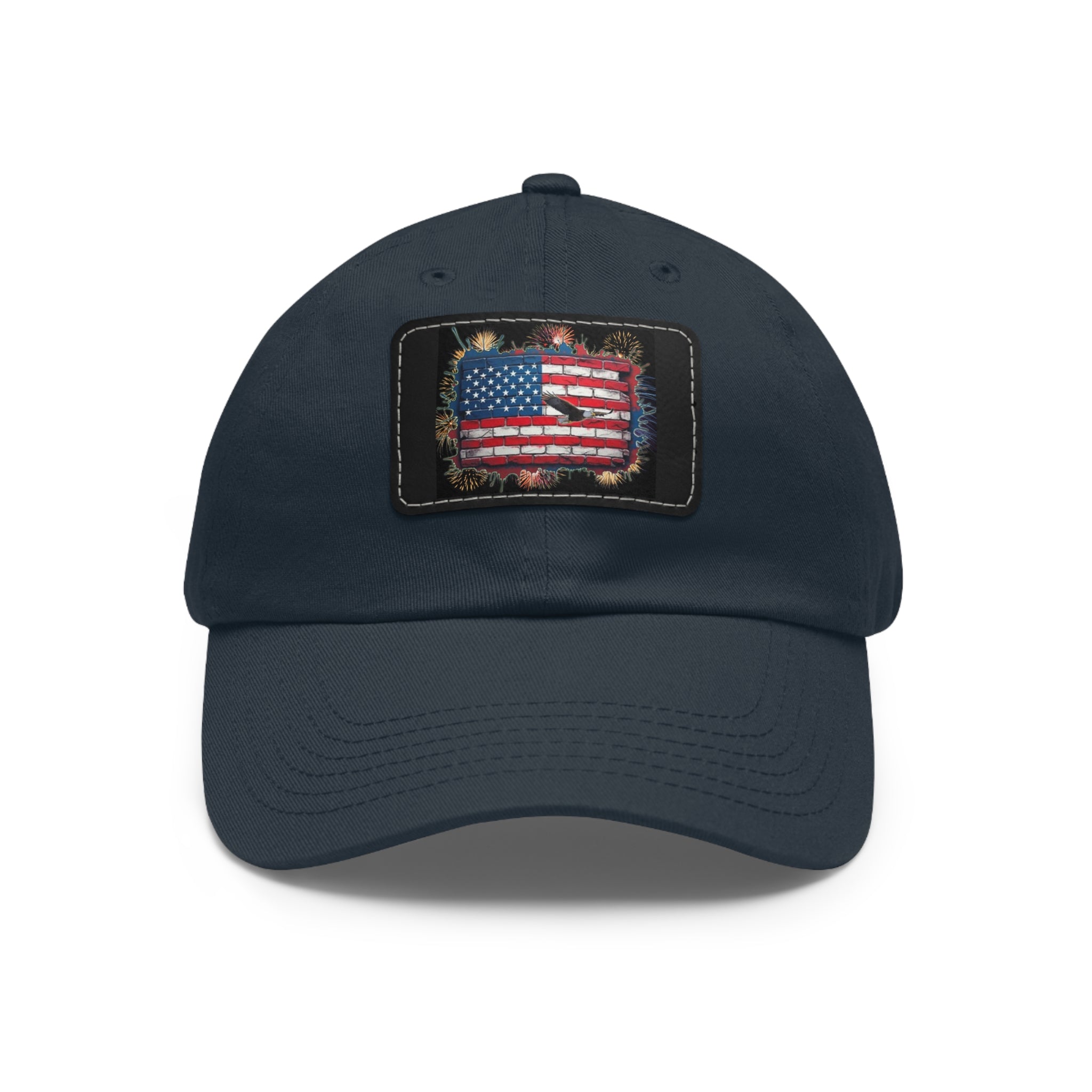 American Brick Flag / Leather Patch Hat